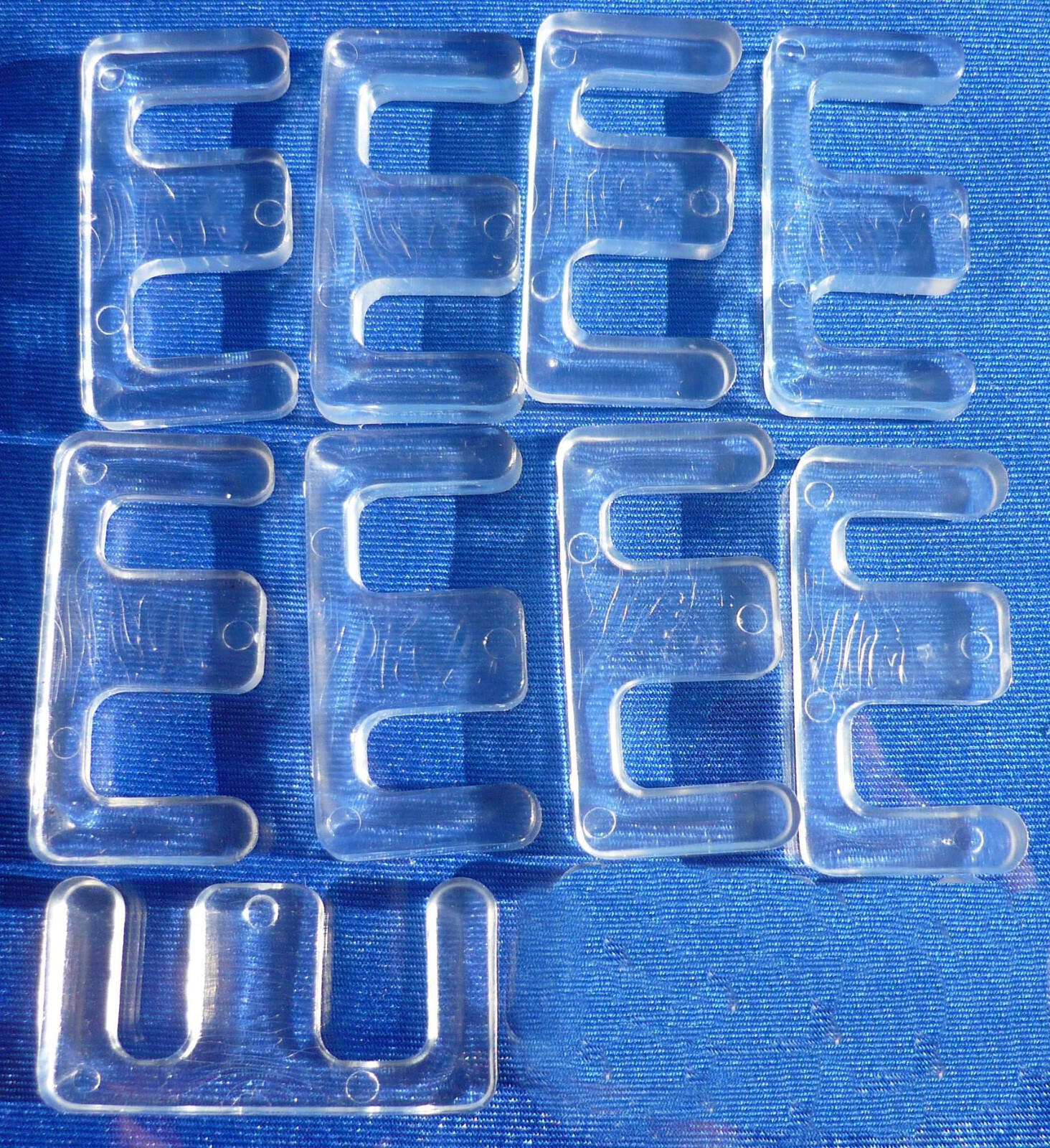 Set of (9) Bracket Spacers for Blinds Rollers Shades 3/16″ Thick – Clear