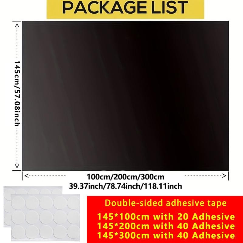 100% Blackout Window Cover Darkest Light Block Black Privacy Film Anti Look Hous
