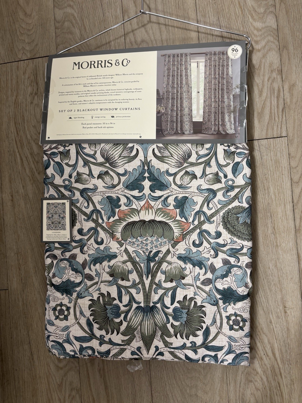 Morris & Co. 2pc BLACKOUT LODDEN Window Curtains 50” X 96” Panel