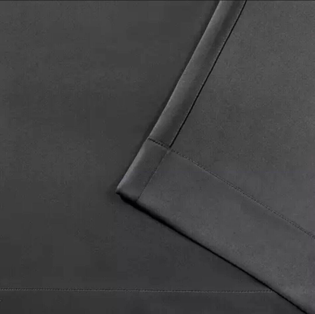 100W x 84L Grey Extra Wide Sateen Blackout Curtain Panel – Exclusive Home