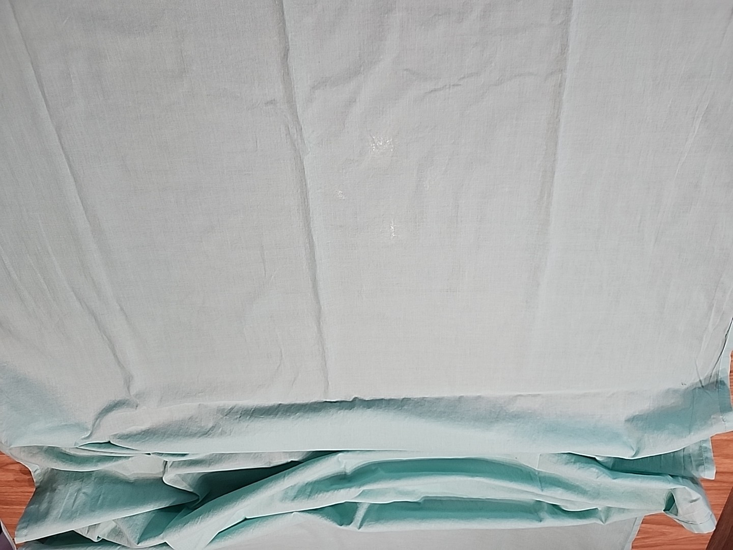 Pottery Barn Teen Curtain 40 X 84 Inches Tie To Aqua Teal Turquois 100% Cotton
