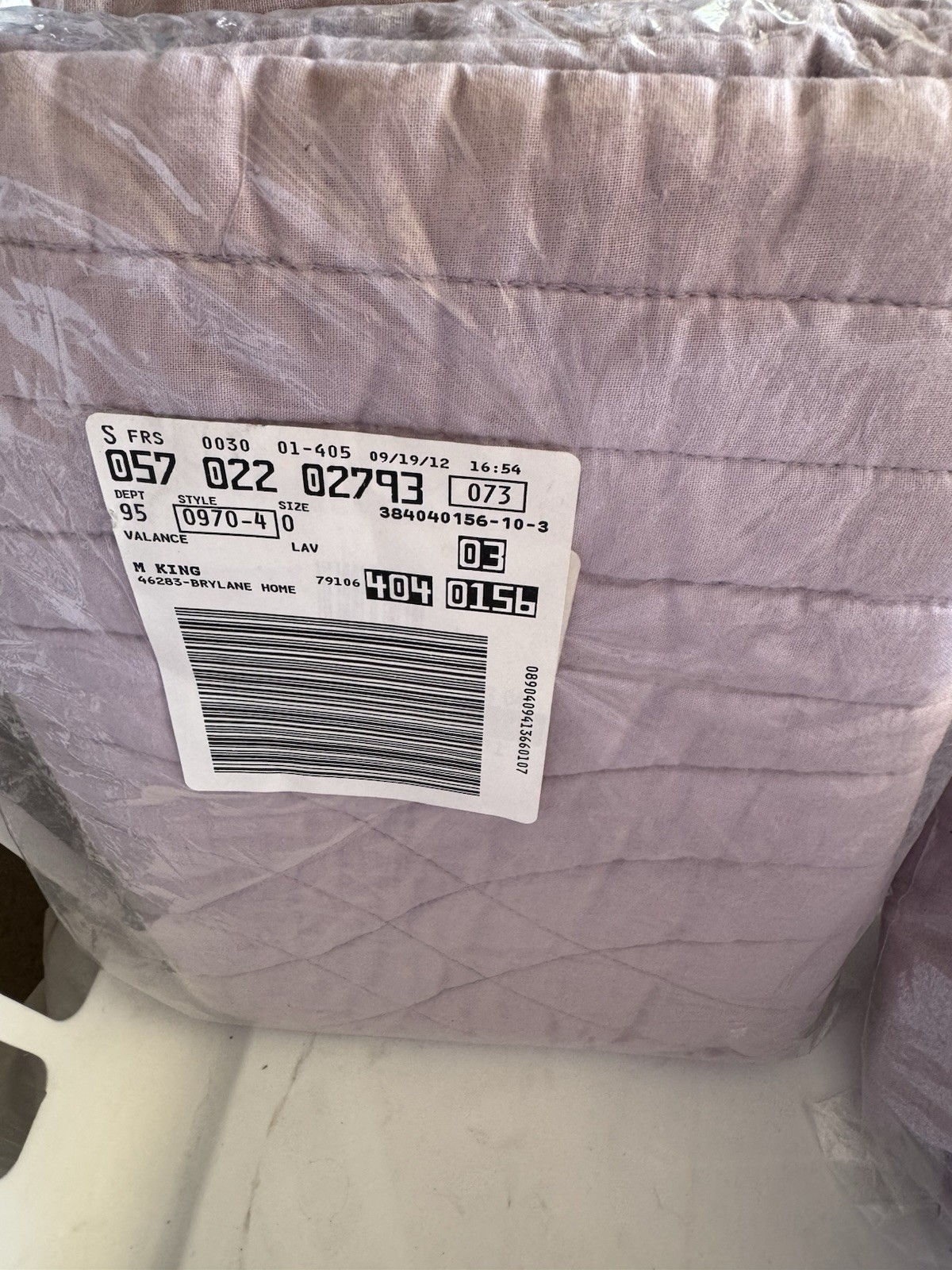 Vintage NIP Brylane Home 4 Lilac Panels With Tie Backs 3 Valances, 1 Pillow Sham