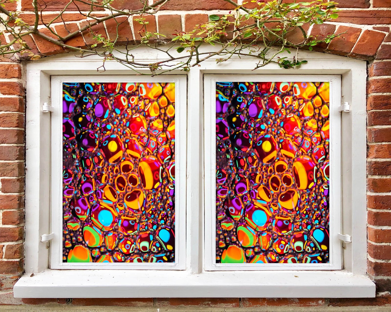 3D Pattern A492 Window Film Print Sticker Cling Stained Glass UV Sinsin