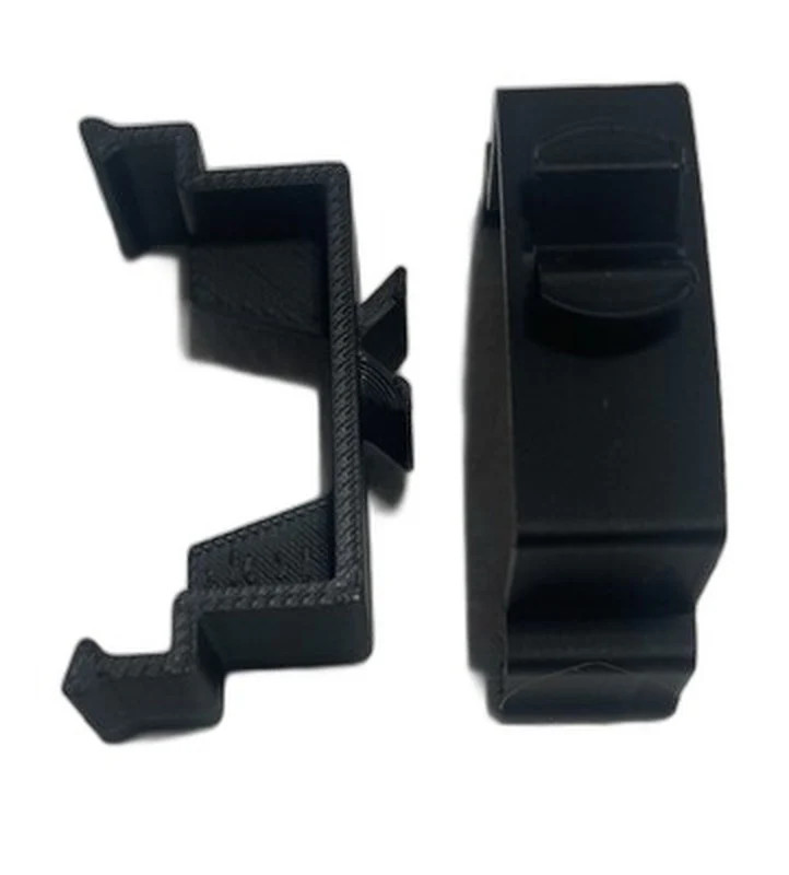 3D Printed Levolor Valance Clip 2-Pack Style A Faux Wood Blind White Black