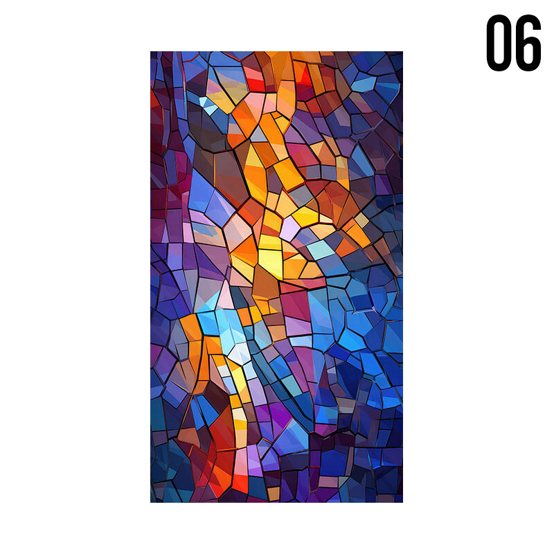 Church Stained Glass Film Frosted Window Sticker Bathroom Office HomeDecor Retro