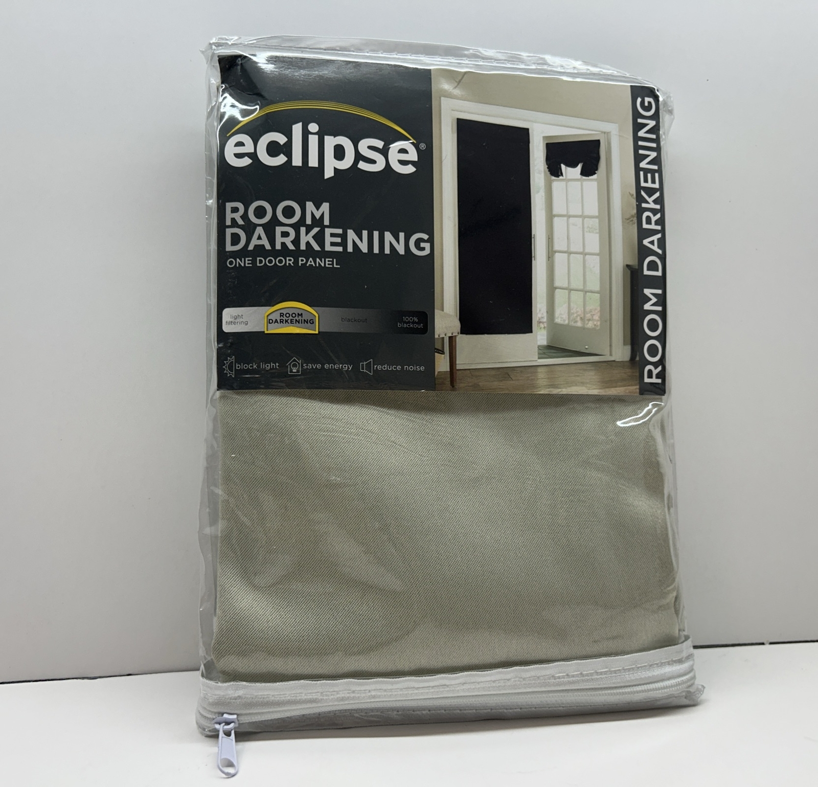 ECLIPSE French Door Curtain – Tricia 26″ x 68″ Tie Up Light Filtering Single