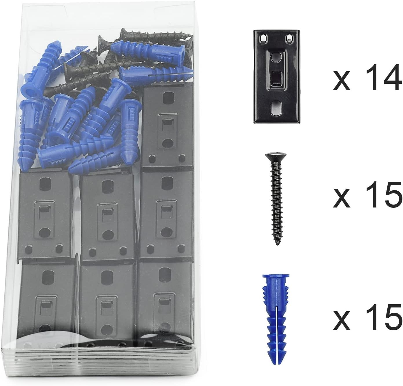 Black Ceiling Mount Brackets for Flexible Curtain Track, Bendable Curtain Track