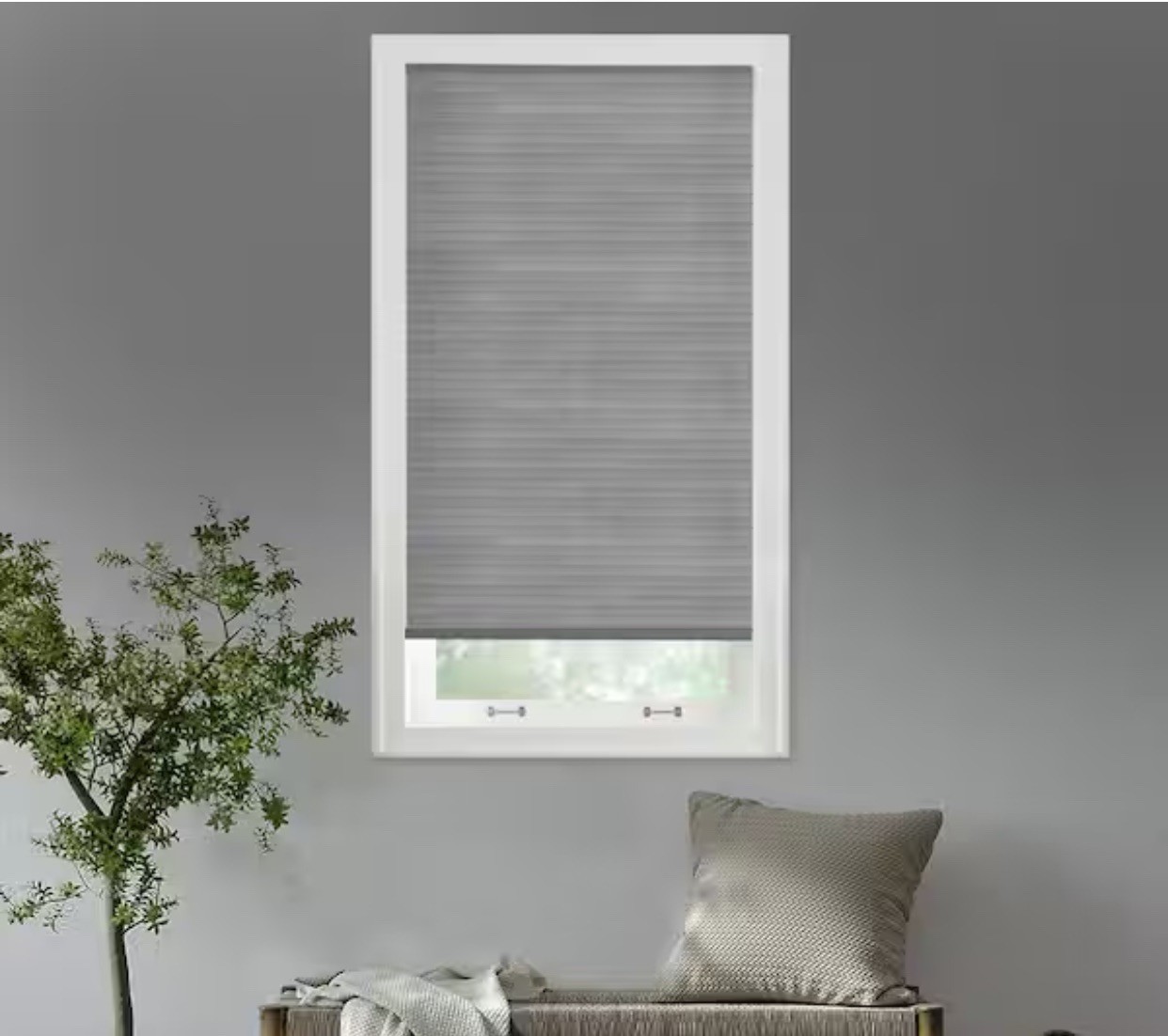 Cellular Shades Pewter Gray SHIP IN 3 DAYS Cordless Blackout CUSTOM CUT