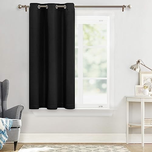 out Curtain for Bedroom Curtains for Bathroom 45 42″W x 45″L (Pack of 1) Black