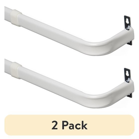 (2 pack) Mainstays 3″ Basic Metal Wrap Around Adjustable Curtain Rod