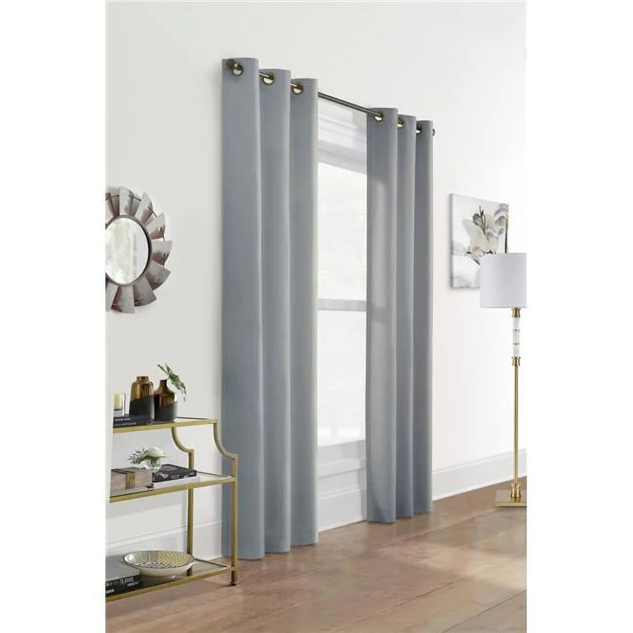 Thermalogic Energy Efficient Insulated Solid Grommet-Top Curtain Pair 63″L – New