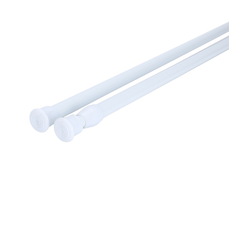 2 Pack Spring Tension Curtain Rods 23-43 Inches, White Spring Loaded Curtain Rod