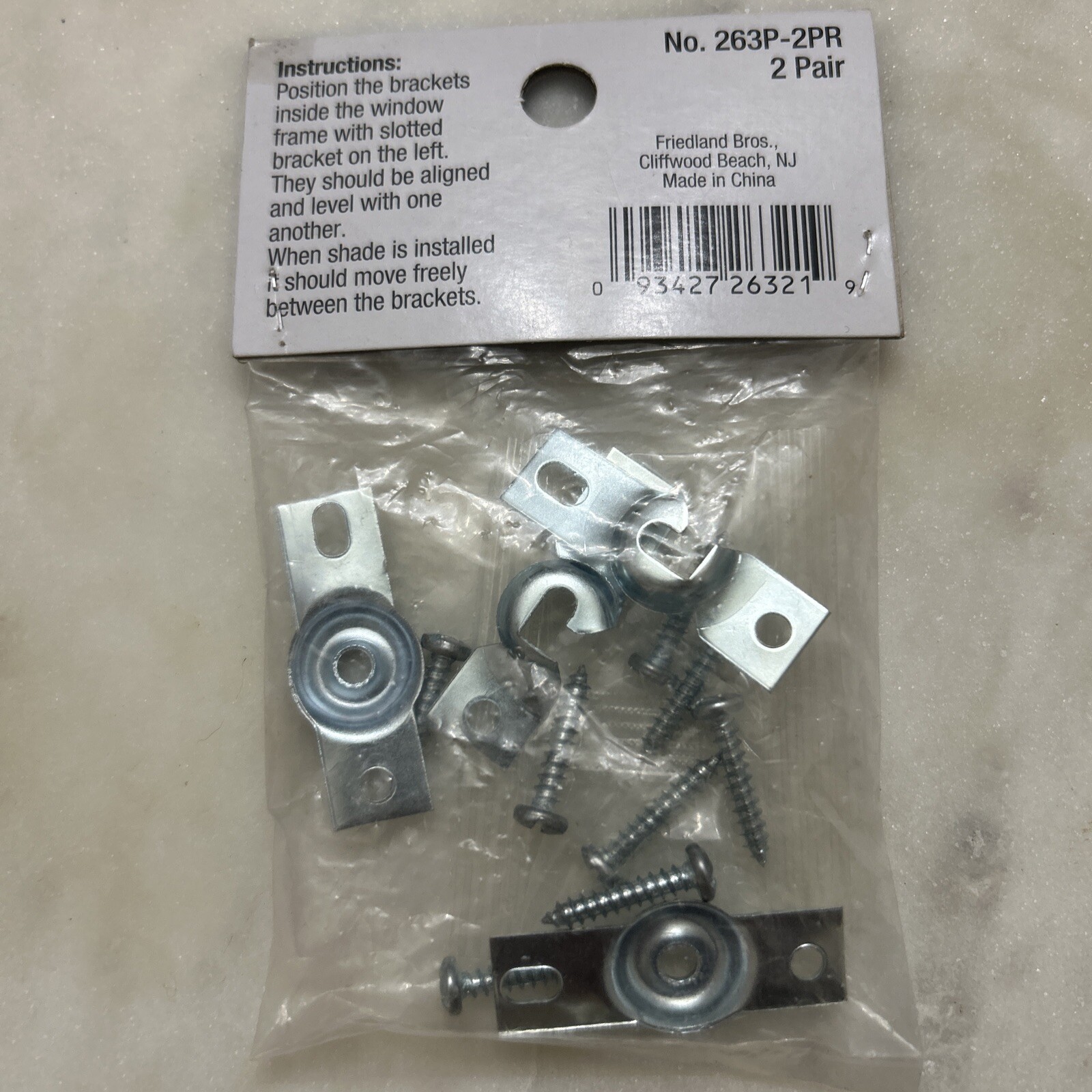 Roller Shade Inside Window Frame Mount Steel Brackets 2 pair