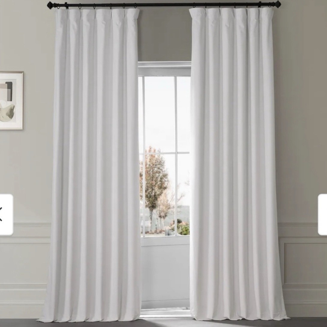 Set of 8 White Textured Curtain Panels 38×84 Rod Pocket Window Drapes Polyester