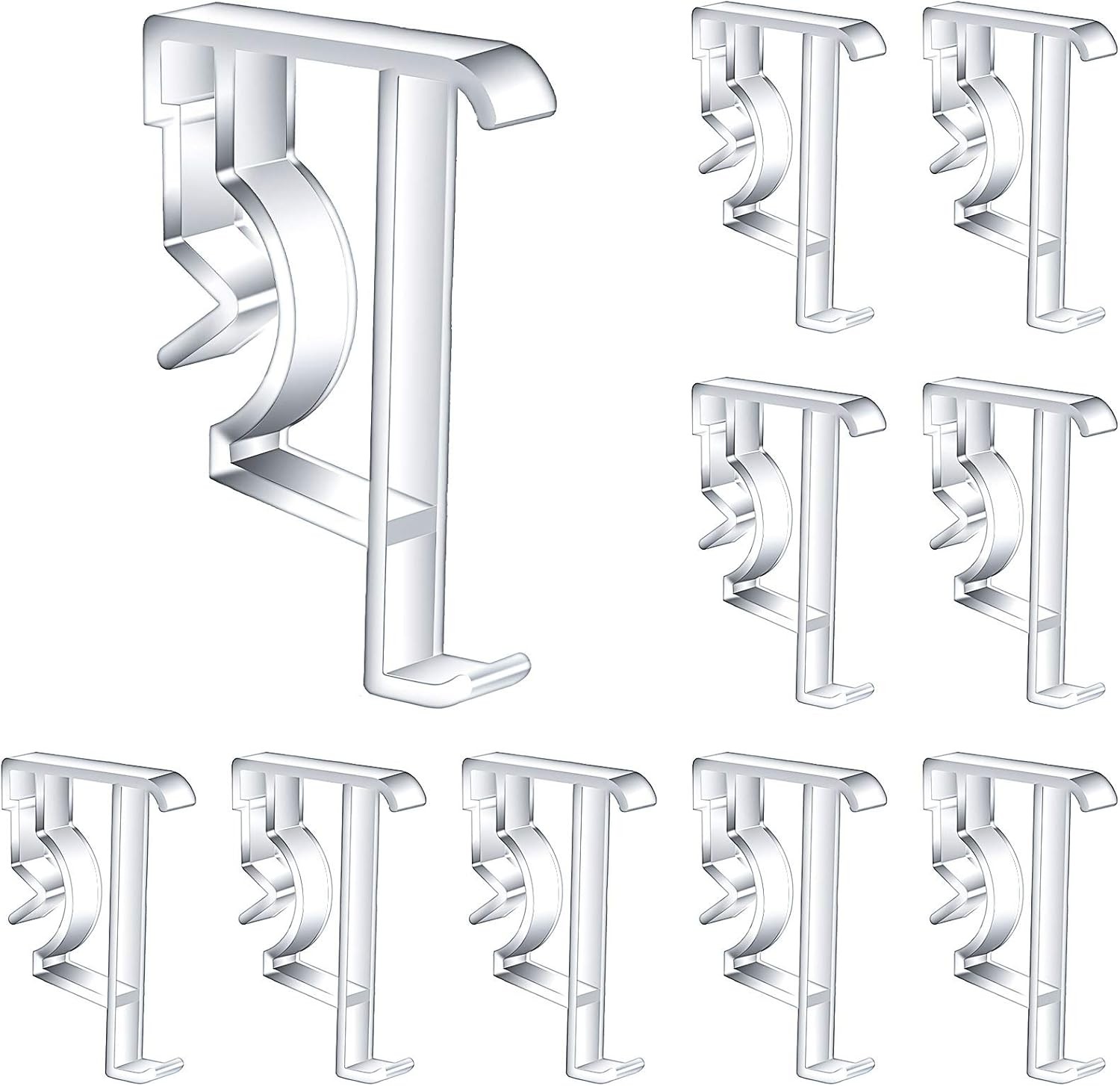 10 Pcs 2 Inch Hidden Valance Clips for Blinds Clear Plastic Blind Window Valance