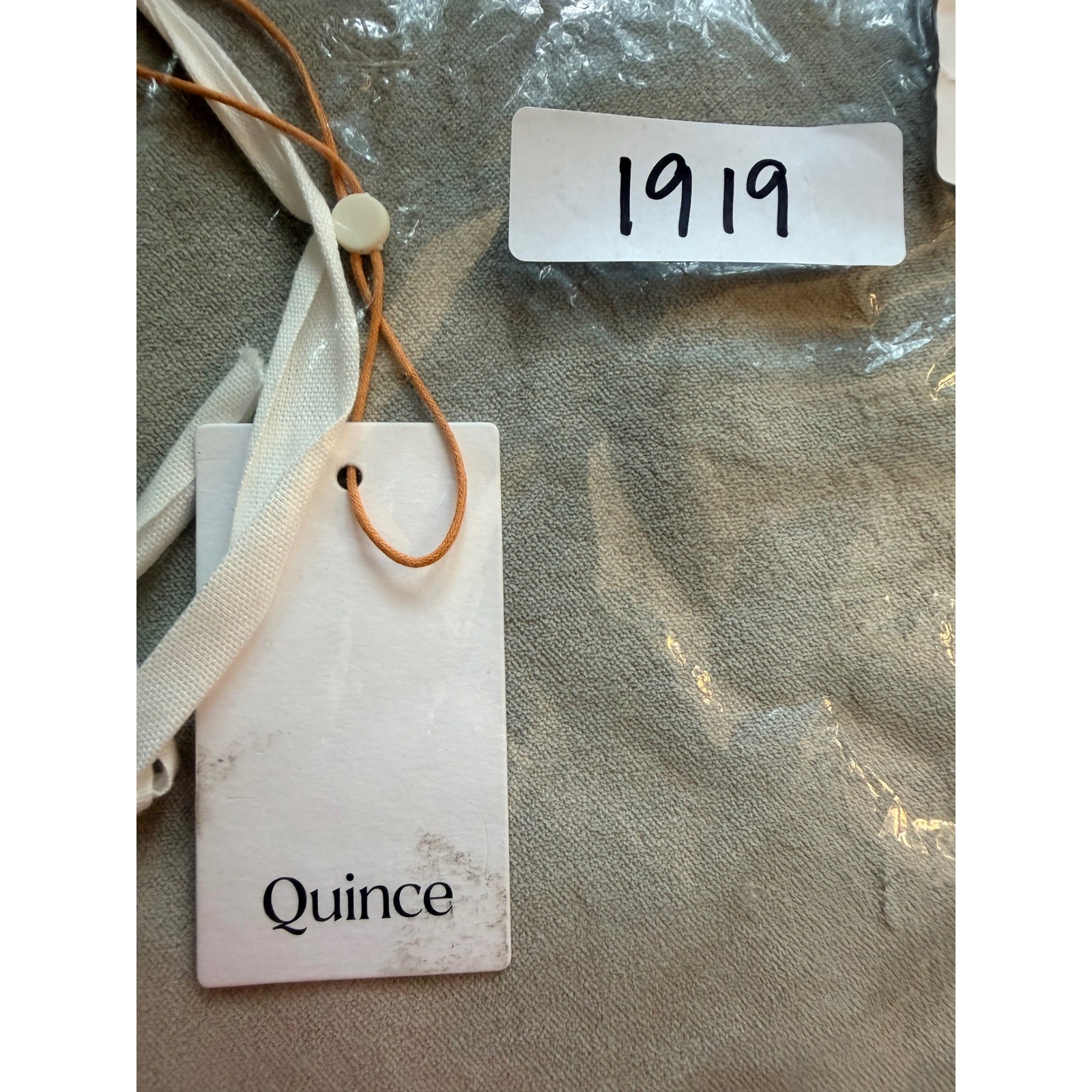 NWOT QUINCE Light Grey Room Darkening Cotton Velvet Modern Luxury Curtain 48×108
