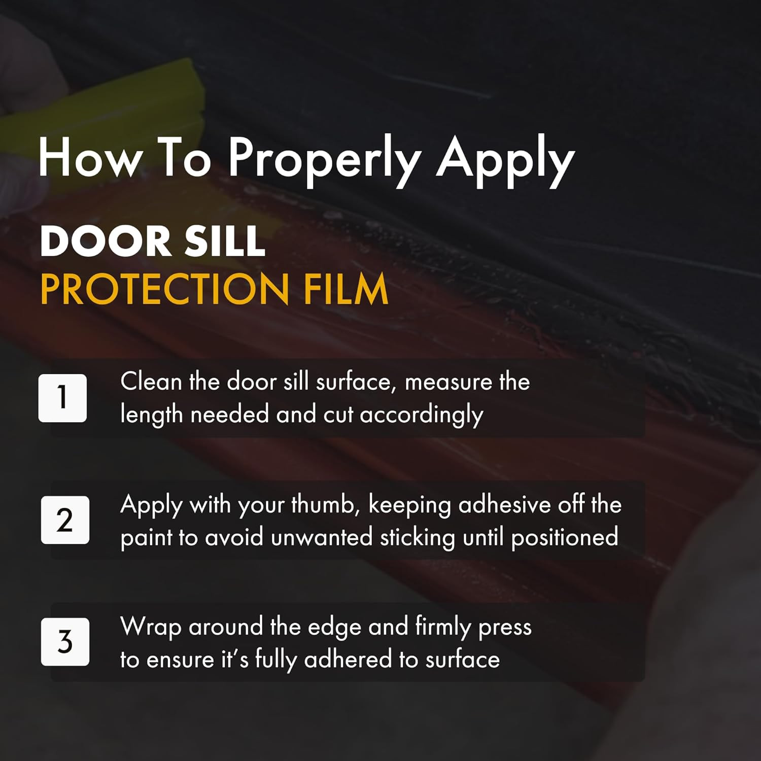 Clear Universal Door Sill Guard – 60″ X 2.75″ – Ultimate Protection for Car or T