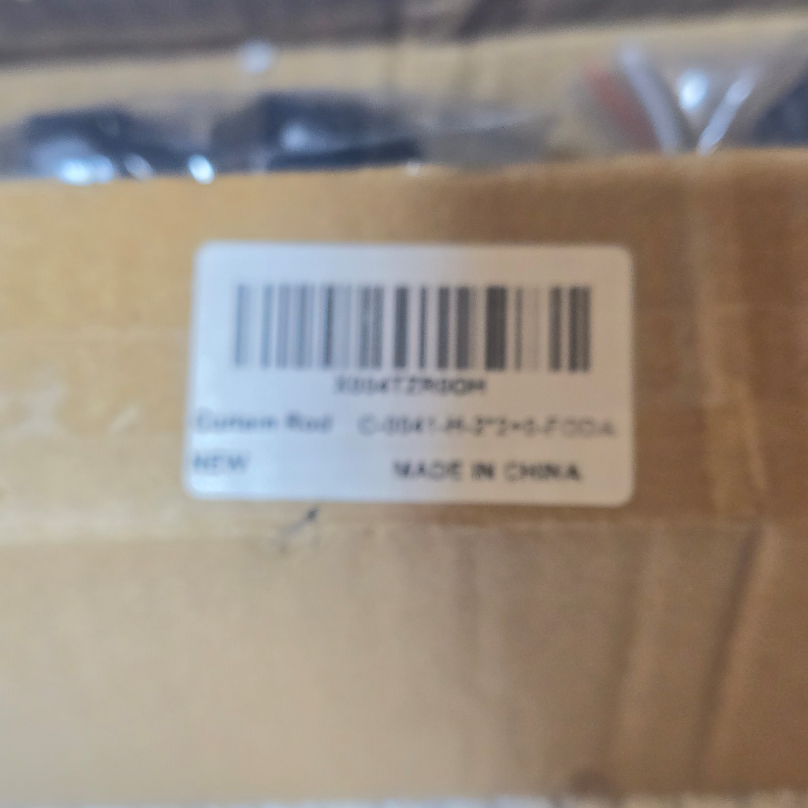 2pk Curtain Rods 30-46″ Small Window Hardware Set Stainless Steel 5/8″ Dia Black