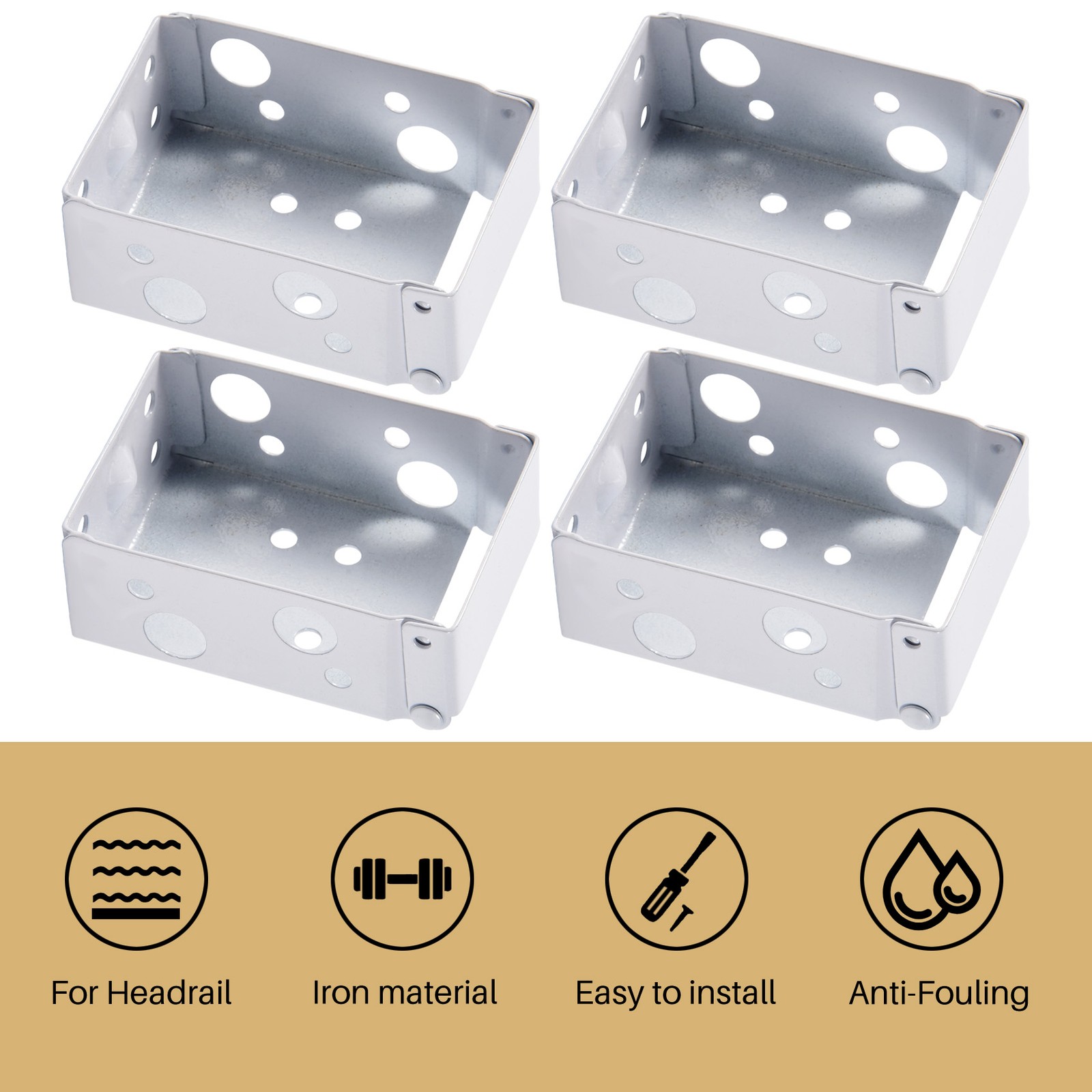 4 Pieces Blind Brackets 2 Inch Low Profile Box Mounting Bracket for5774