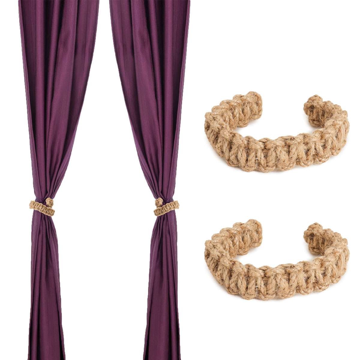 Curtain Tiebacks Rustic Curtain Holdbacks Braided Curtain Ties Handmade Curtain