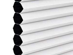 No Drill Cellular Shades, White 32″ W x 48″ H Cordless Blackout Pull Down