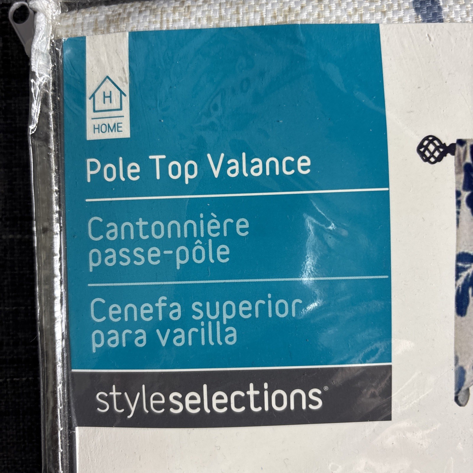 2 Pkg Home Pole Top Valance 50″ x 20″ Window Treatment Sky Blue Decor