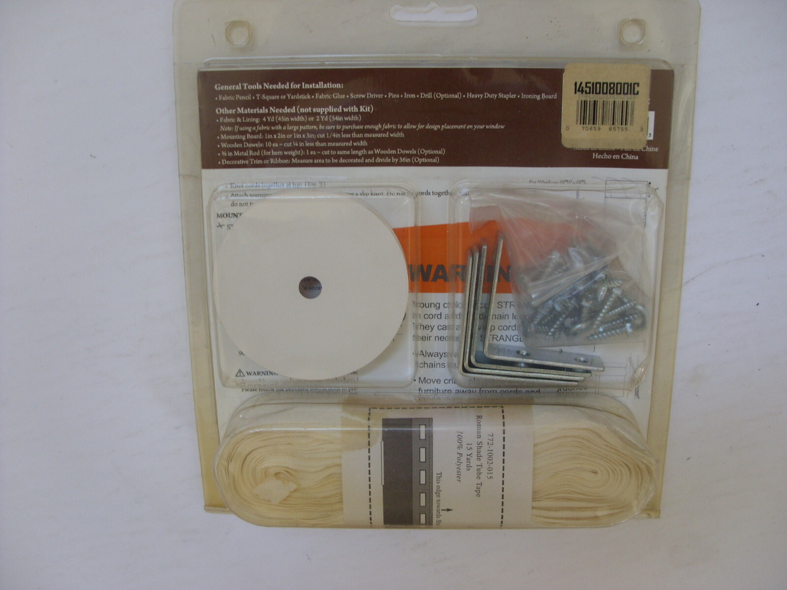 Conso Roman Shade Hardware Kit Window Home Decor Curtain 48″ x 60″ New 29 piece