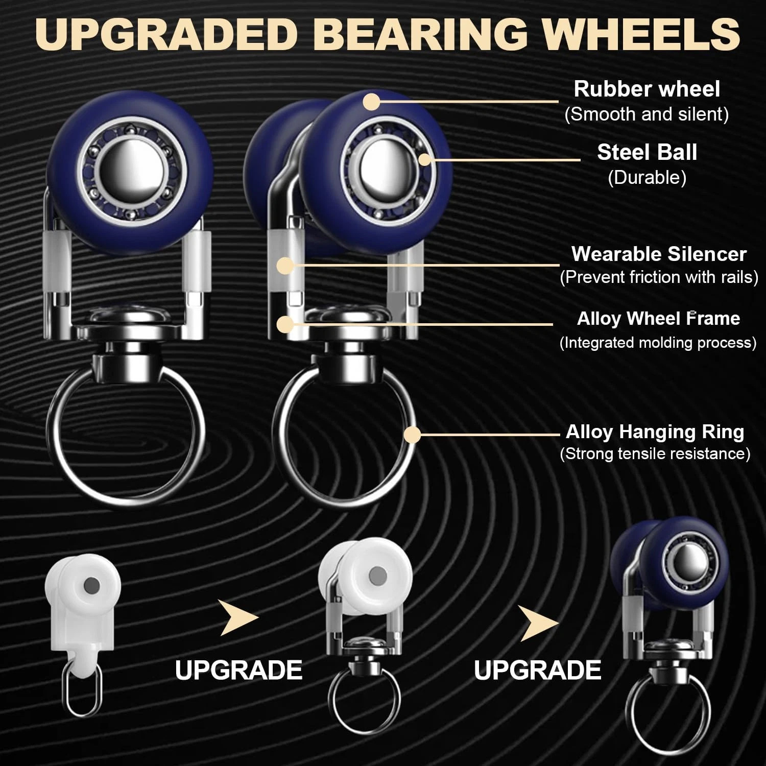 Heavy Duty Double Curtain Track System – 2.5M Silent Aluminum Rails