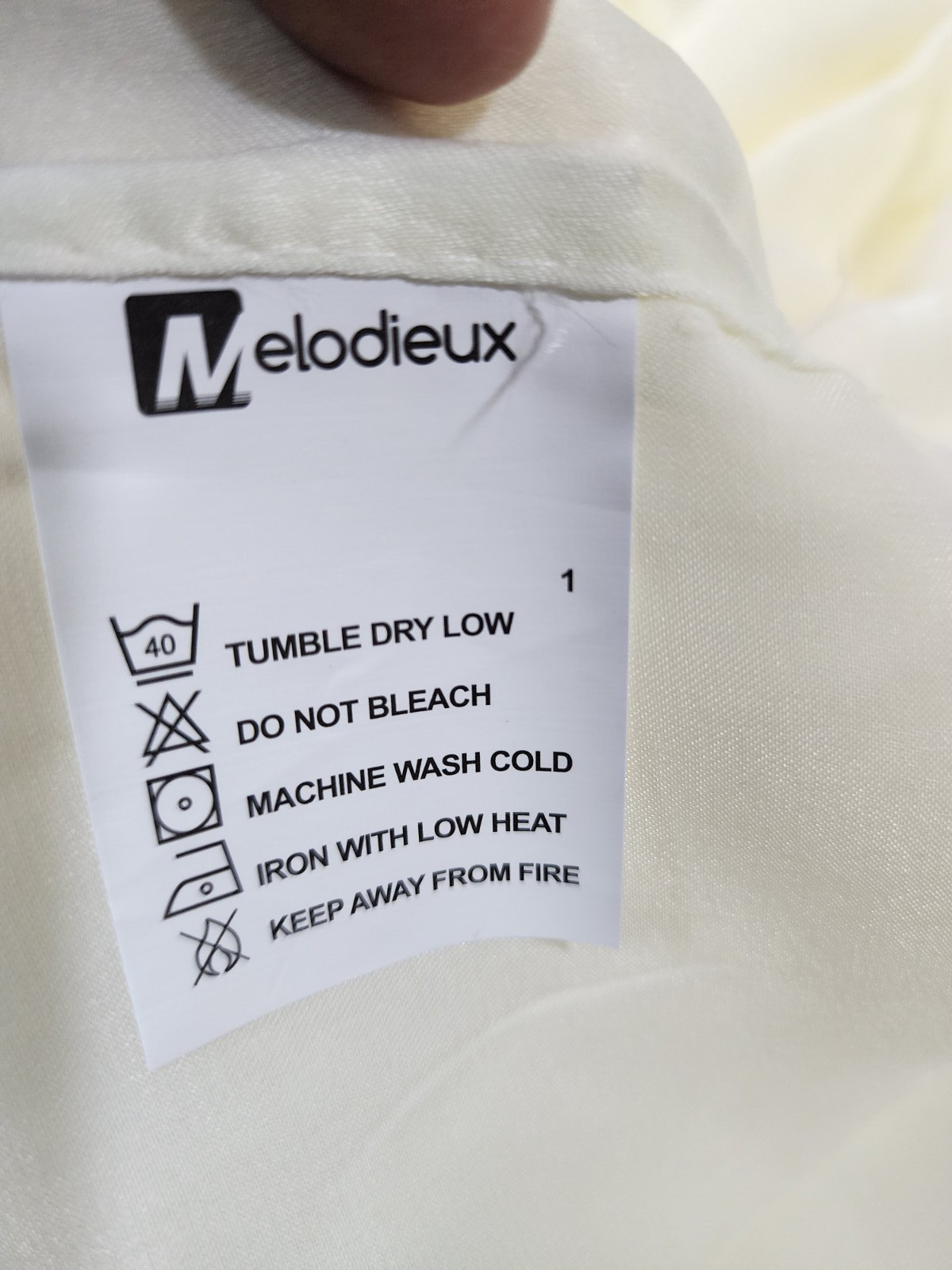 Melodieux 2-Pcs Blackout Cotton Cream Drapes Curtains, Beige, 96 x 56 Inch
