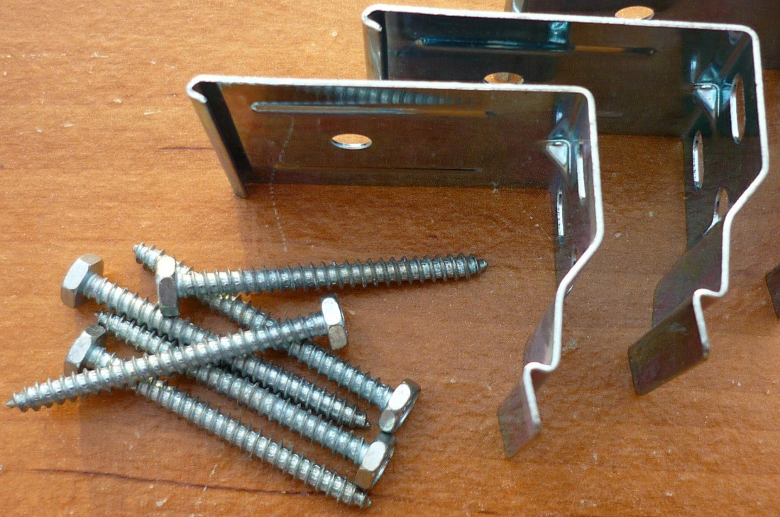 (2) Graber Bali Easy Up Shade Mounting Brackets – Old Style Gutter Rail –
