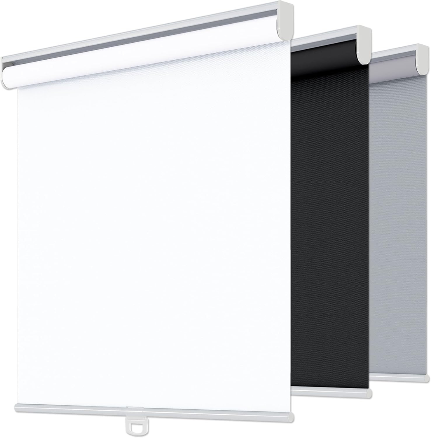 Cordless Blackout Shades – UV Protection, 45″ W x 72″ H, White
