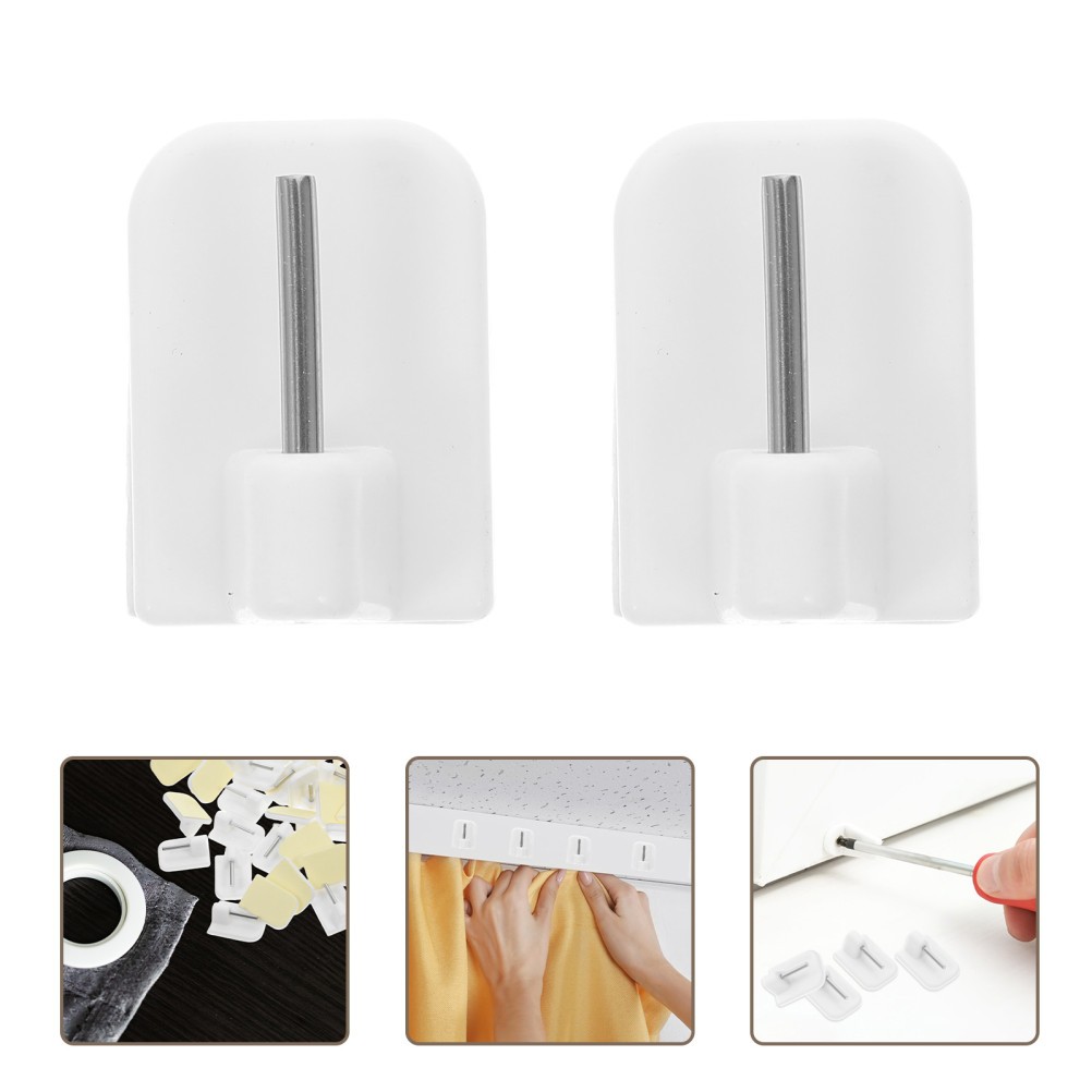 50Pcs Reusable Plastic Curtain Hooks Window Blinds Hanger Set for Daily Use
