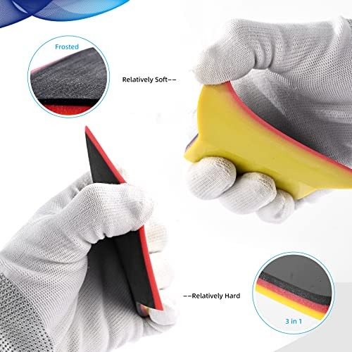 PPF Squeegee, Small Squeegee for Vinyl, 4-Inch TPU Rubber 4 Inch Yellow