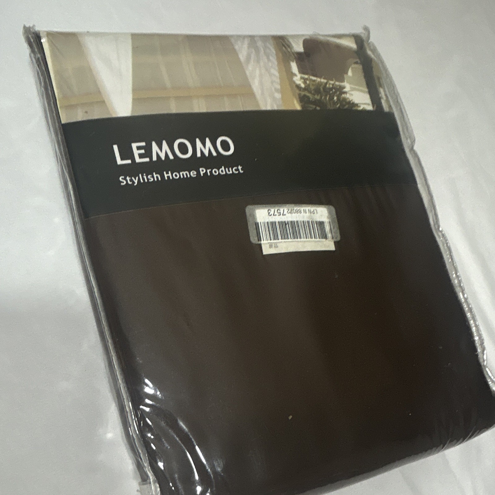 LEMOMO Blackout Thermal Curtain Panel 52×63 Brown Rod Pocket Polyester