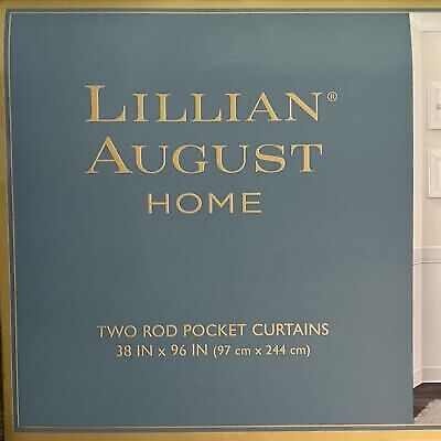 38 x 96 Lillian August Curtains Rod Pocket Birdsong Floral Seafoam Green Blue