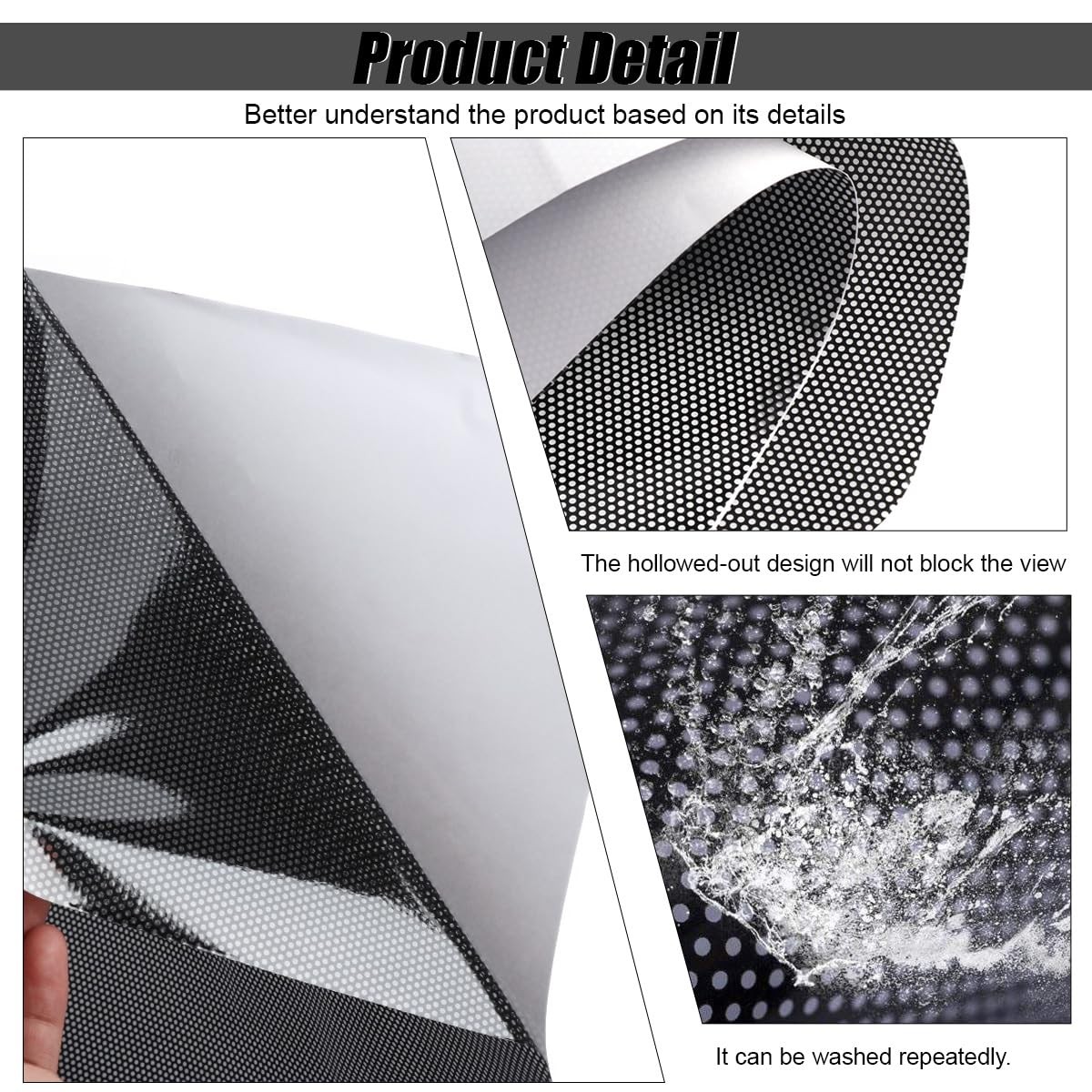 ZIMISI 4PCS Car Side Window Sunshade, Block UV Rays 16.77 × 14.96 inch, Black