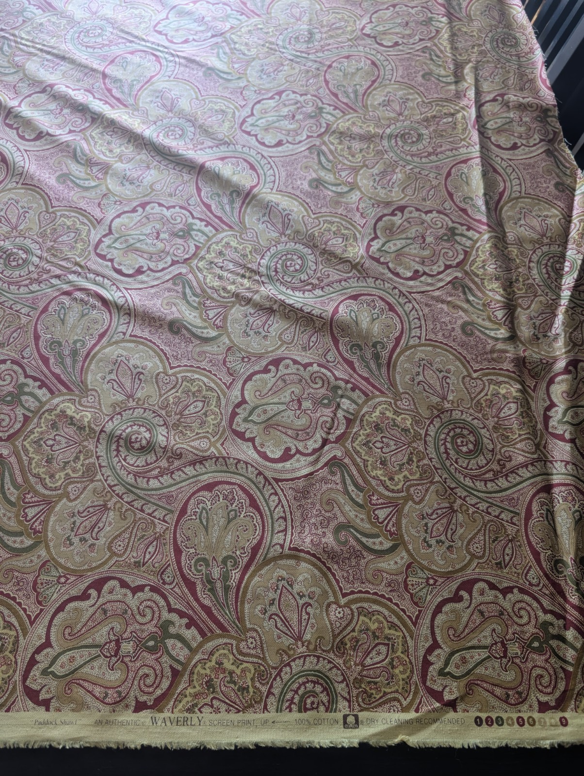 Waverly Paddock Shawl Valance. 100% Cotton. Fabric By The Yard . 55″ Wide