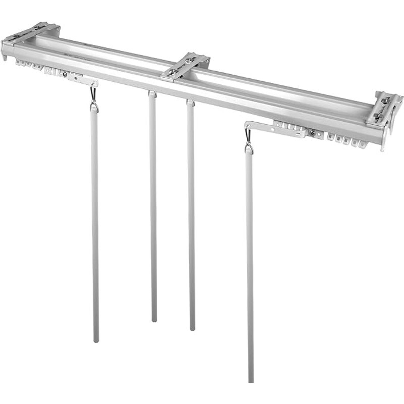 Rod Desyne Baton Draw Double Traverse Rod 120 to 170 in White