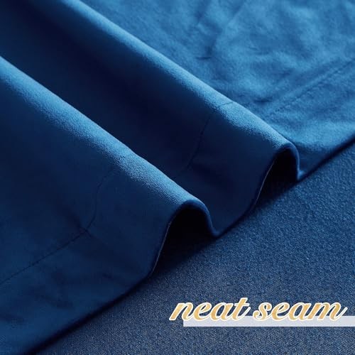 Royal Blue 96 inch Velvet Curtains 52″W x 96″L (Pack of 2) Blue Series – Blue