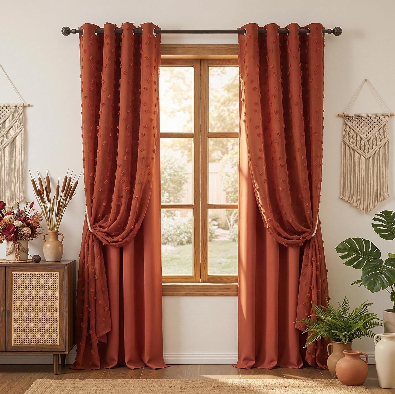 Pink Curtains for Girls Bedroom 84 Inches Long Blackout Nursery Curtains Double
