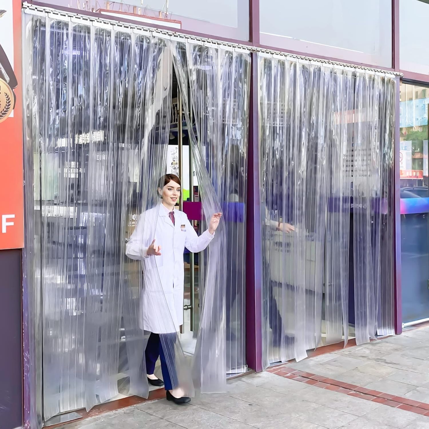 Clear PVC Door Curtain Strip 8″ x 96″ – Durable Energy-Saving Solution