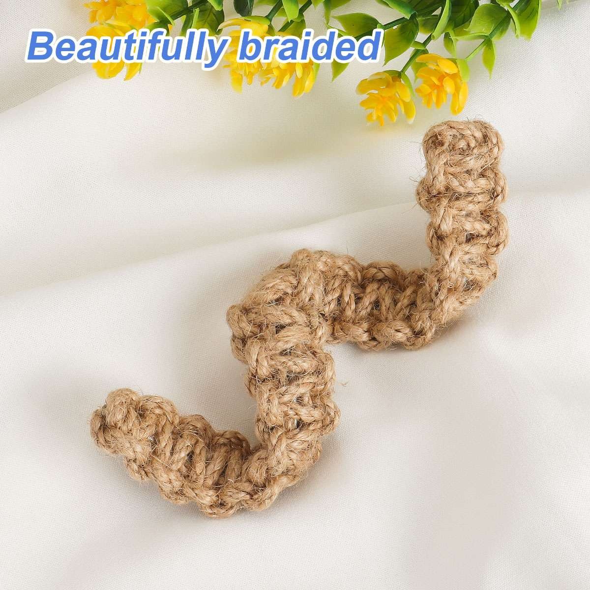 1/2/4PCS Handmade Khaki curtain tie back or door stop, Braided curtain holdback