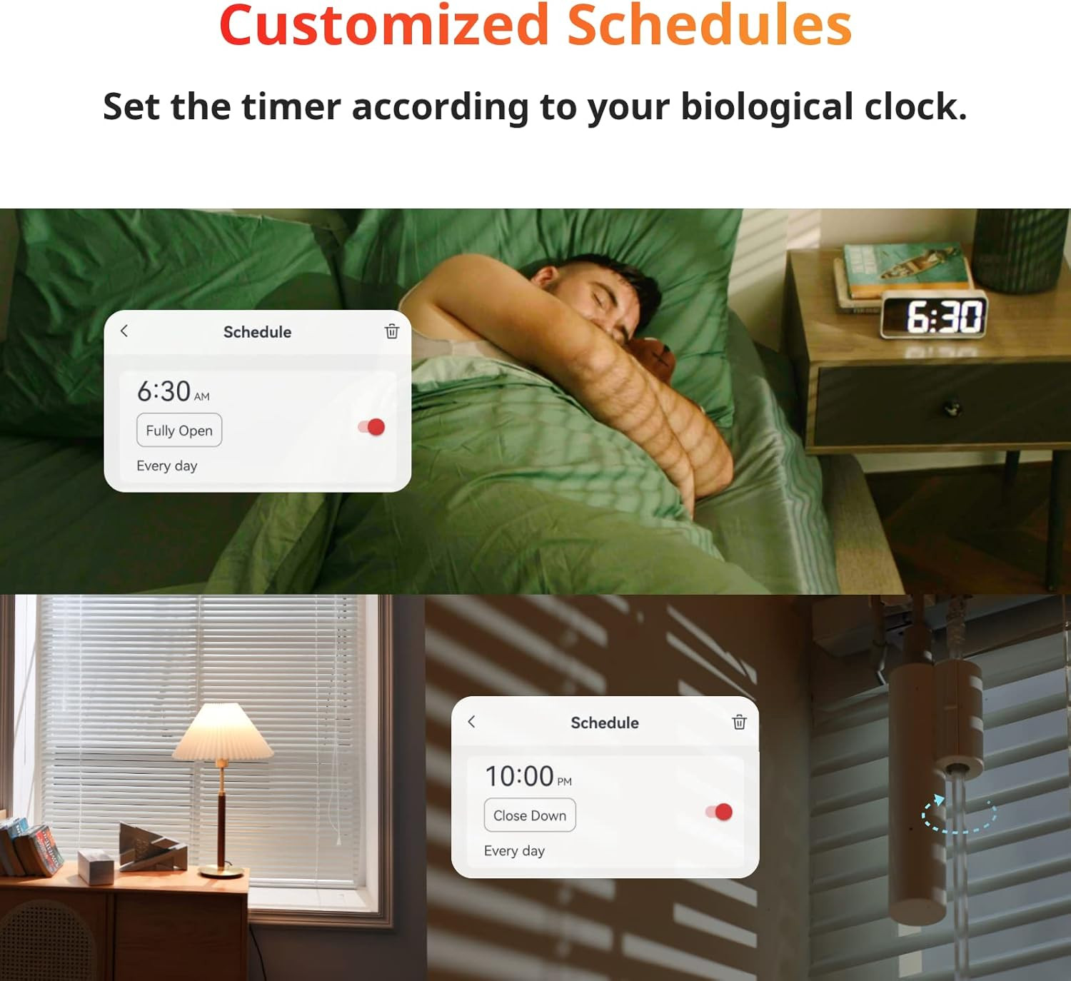 Blind Tilt Motorized Blinds – Smart Electric Blinds with Bluetooth Remote Contro
