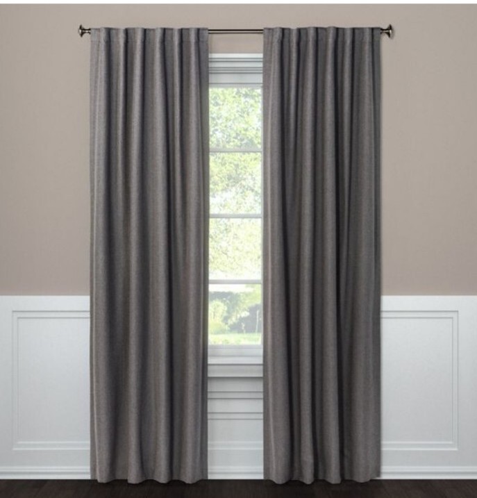 Threshold Linen Aruba Blackout Window Panel ~ 50″ × 84″ ~ Radiant Charcoal Gray