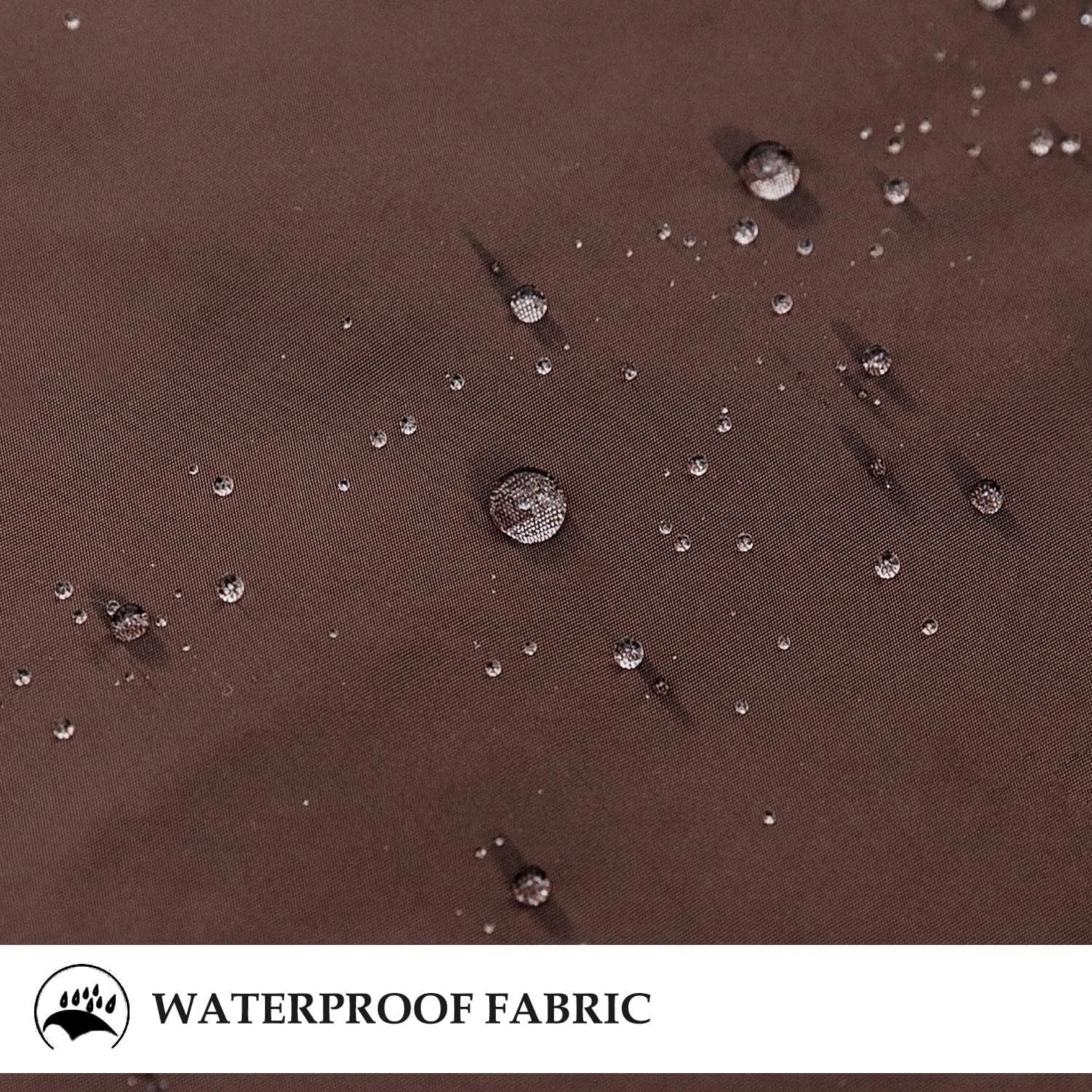 Versatile Waterproof Outdoor Curtains – 52x84in in Brown, Perfect for Patios