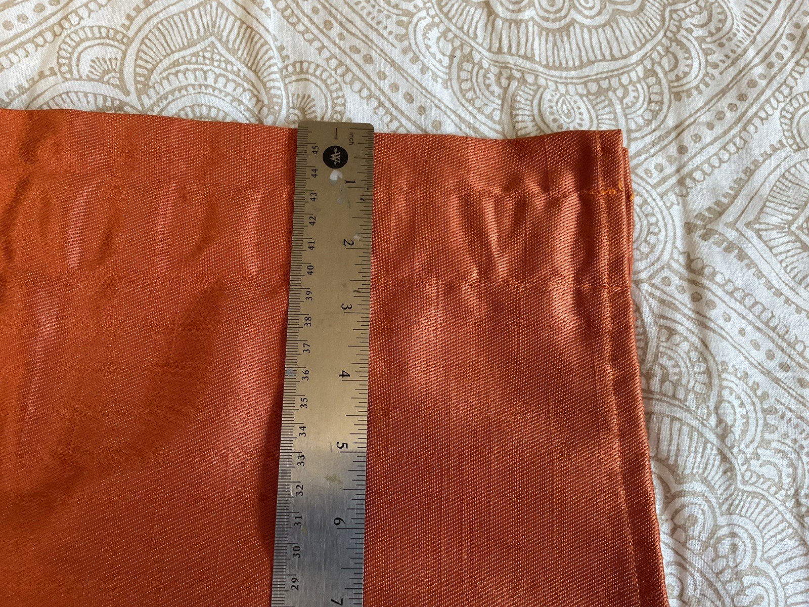 3 Orange (Brick color) Valance Window Curtain Topper 14” W x 70”L