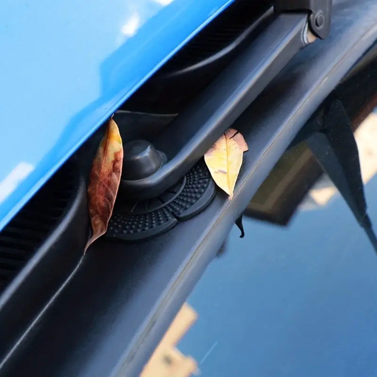 Car Wiper Hole Protective Cover, Silicone for Car Truck (Black)