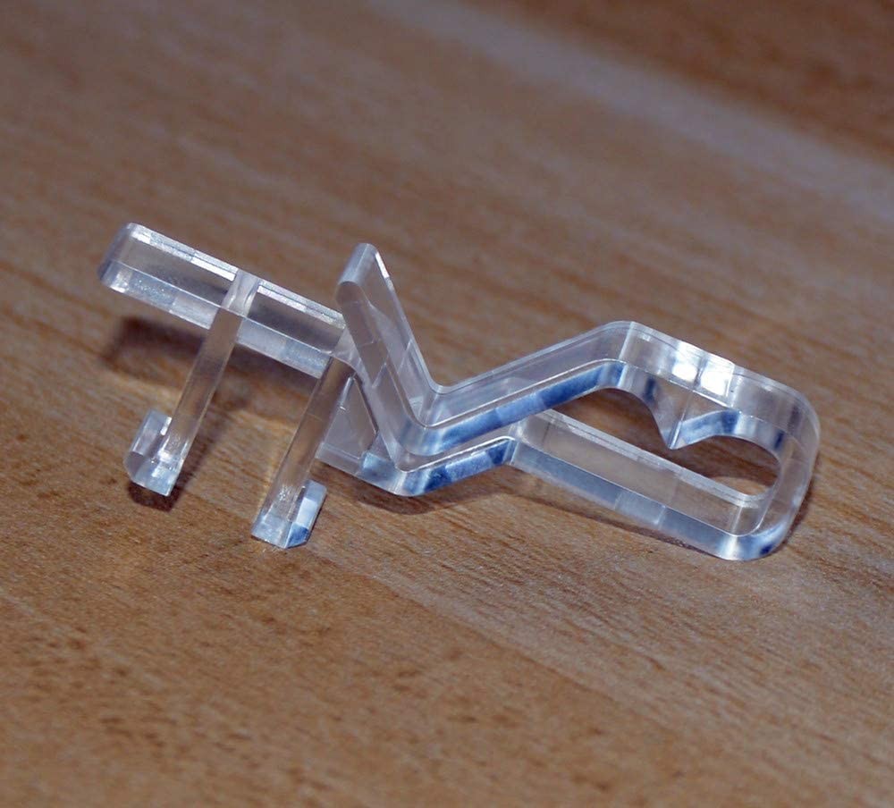 Hidden Channel Valance Clips 1-7/8inch 10pcs Clear Color for Faux and Real Wo…