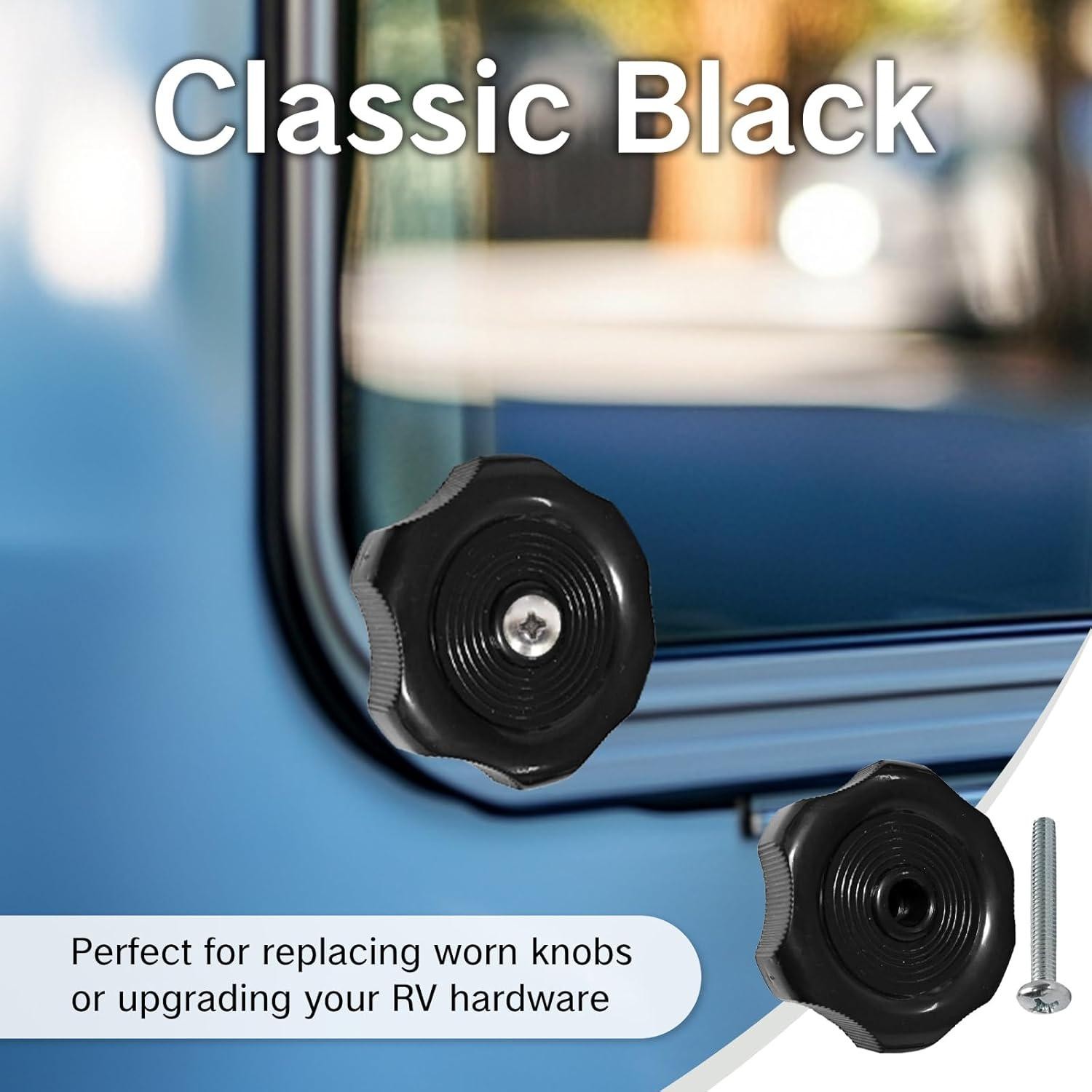 3Packs RV Window Crank Knob Replacement, 1” Shaft,2-1/4” Diameter for Trailers