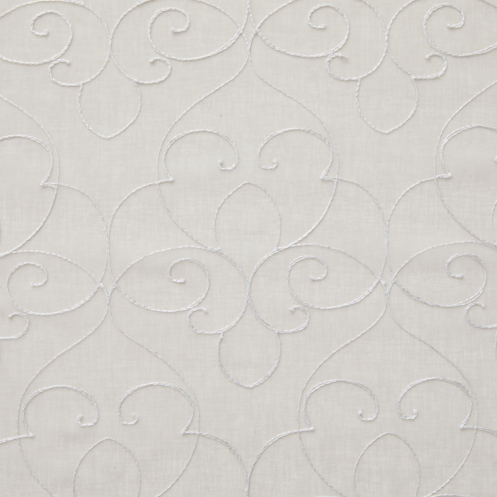 (3 pack) Modern Scroll Rod Pocket Sheer Curtains, Set of 4, Beige, 28″ W x 63″ L